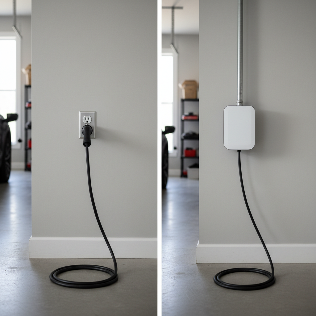 NEMA 14-50 Outlet vs Hardwired EV Charger: The Real Tradeoffs